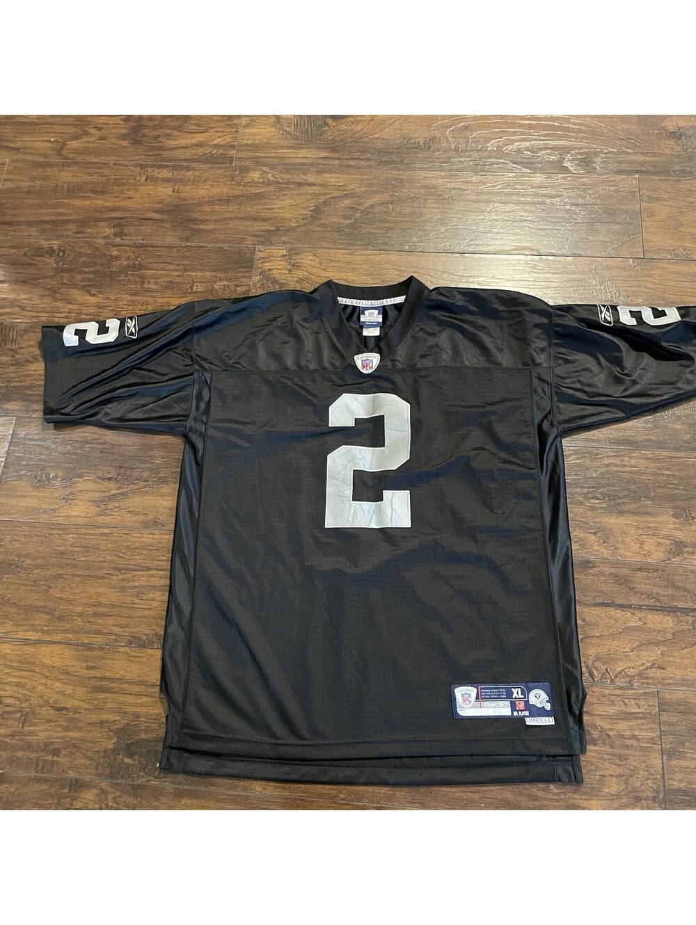 JaMarcus Russell Las Vegas Raiders Reebok NFL jersey Mens Size XL black Oakland